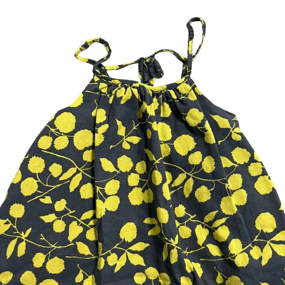Baby Gap 4Y Grey & Yellow Floral Sun Dress